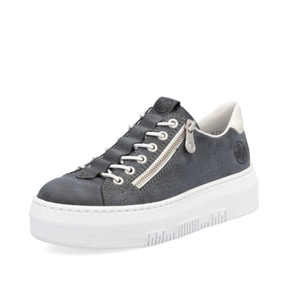 Rieker Ladies Flatform Bungee Lace Sneaker