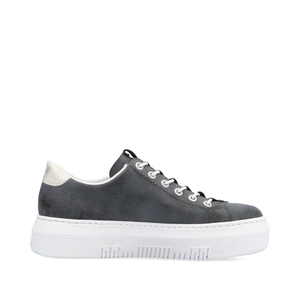 Rieker Ladies Flatform Bungee Lace Sneaker