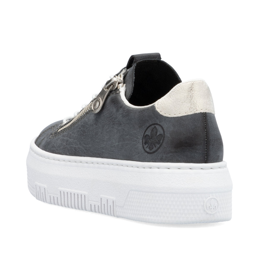 Rieker Ladies Flatform Bungee Lace Sneaker