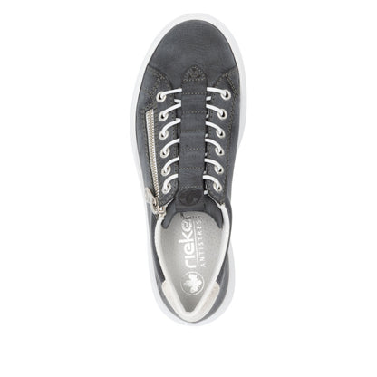 Rieker Ladies Flatform Bungee Lace Sneaker