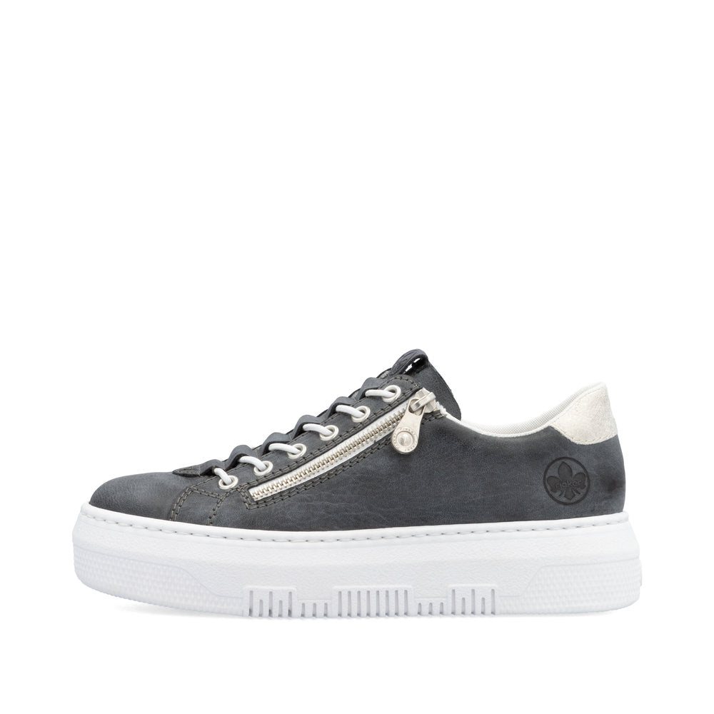 Rieker Ladies Flatform Bungee Lace Sneaker