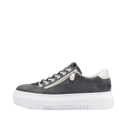 Rieker Ladies Flatform Bungee Lace Sneaker