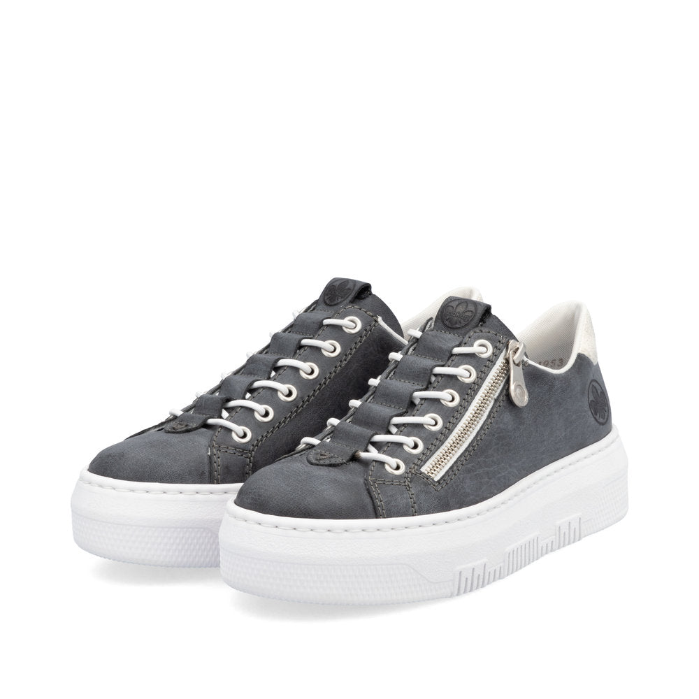 Rieker Ladies Flatform Bungee Lace Sneaker