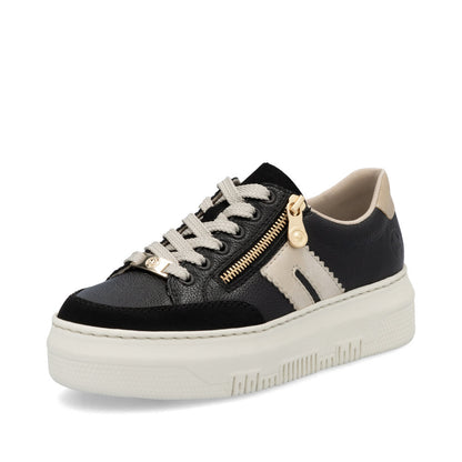 Rieker Ladies Flatform Side Zip Sneaker