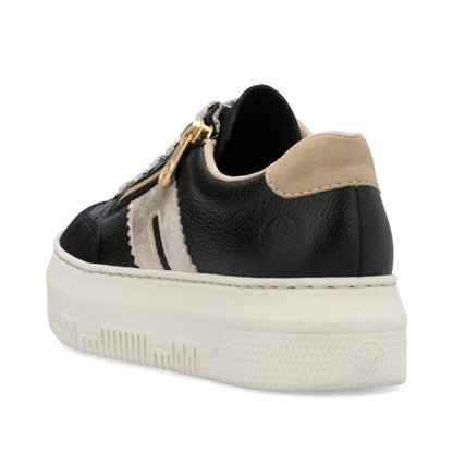 Rieker Ladies Flatform Side Zip Sneaker