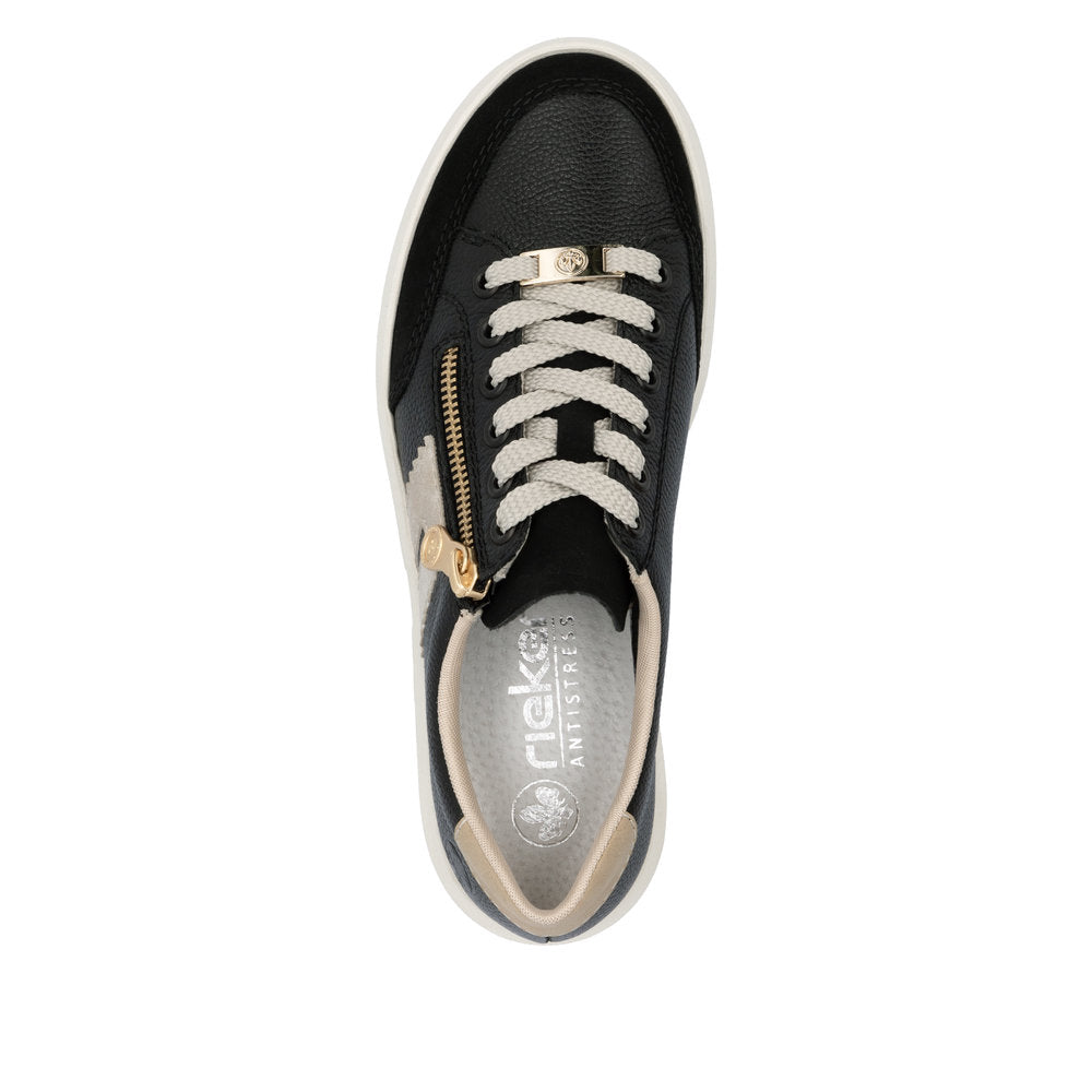 Rieker Ladies Flatform Side Zip Sneaker
