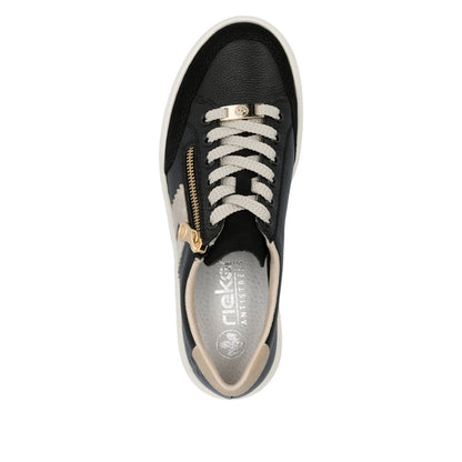 Rieker Ladies Flatform Side Zip Sneaker