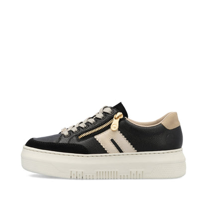 Rieker Ladies Flatform Side Zip Sneaker