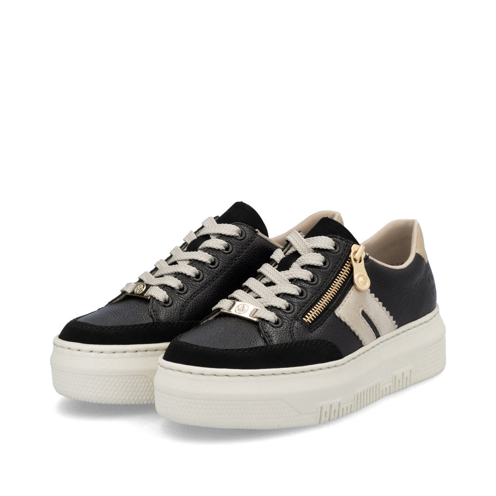 Rieker Ladies Flatform Side Zip Sneaker