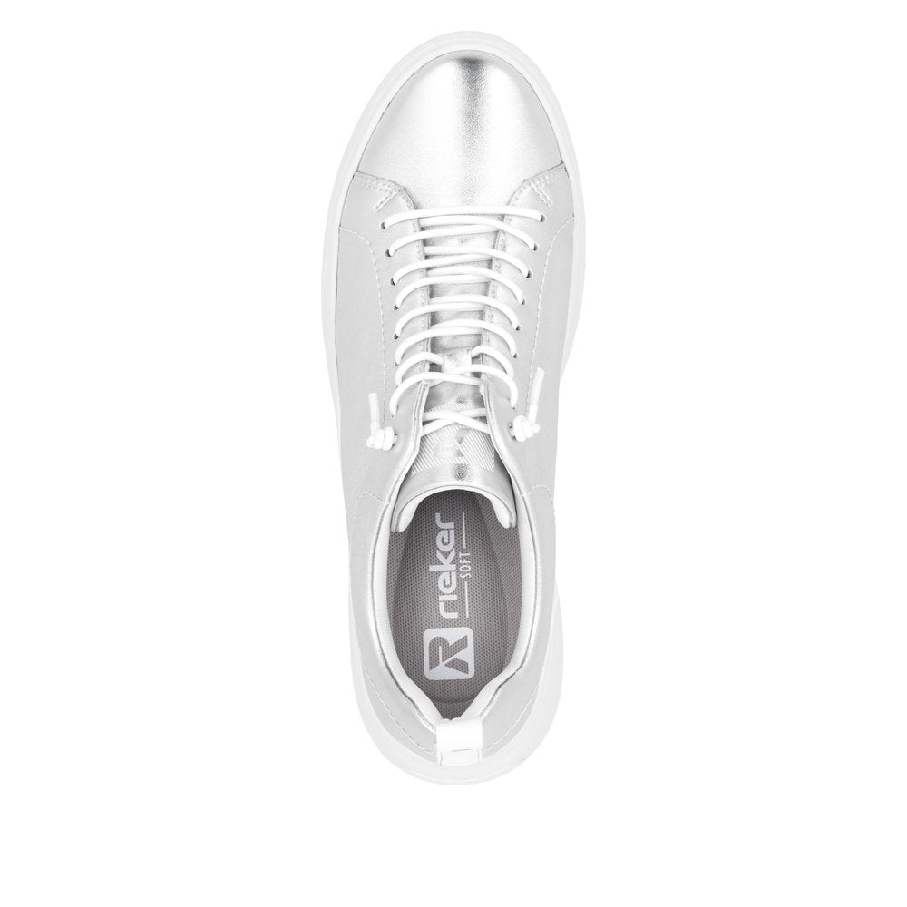 Rieker Sport Ladies Bungee Lace Metallic Sneaker