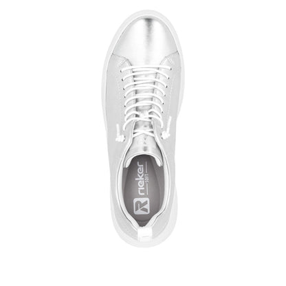 Rieker Sport Ladies Bungee Lace Metallic Sneaker