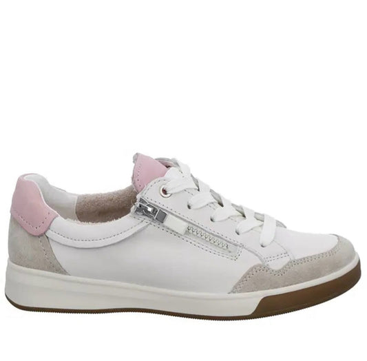 Ara Rom Ladies Double Zip Lace Up Sneaker