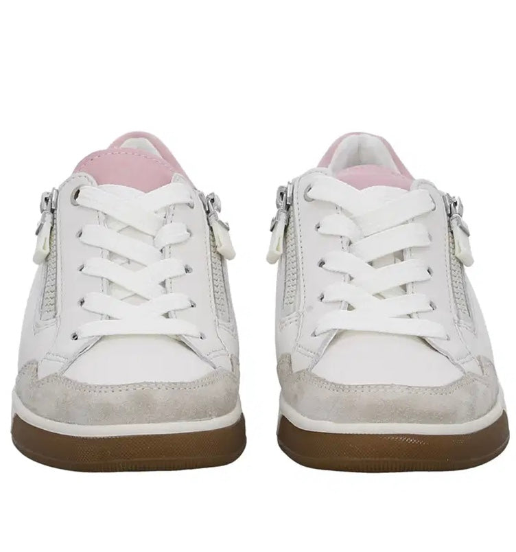 Ara Rom Ladies Double Zip Lace Up Sneaker