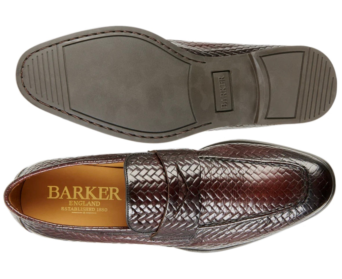Barker Capri Mens Woven Slip On shoe