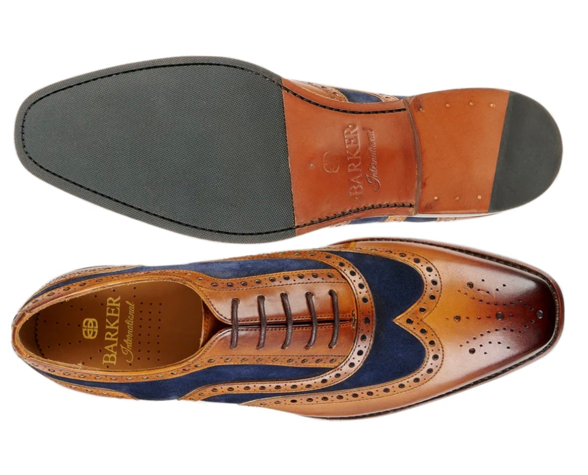 Barker Keiran Mens Two Tone Oxford brogue