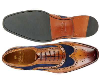 Barker Keiran Mens Two Tone Oxford brogue