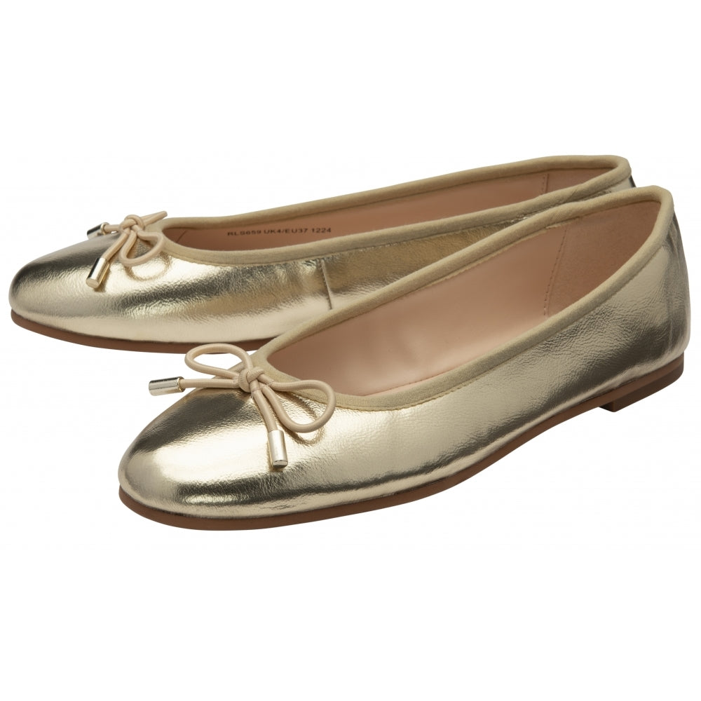 Ravel Ellon Ladies Metallic Ballet Pump