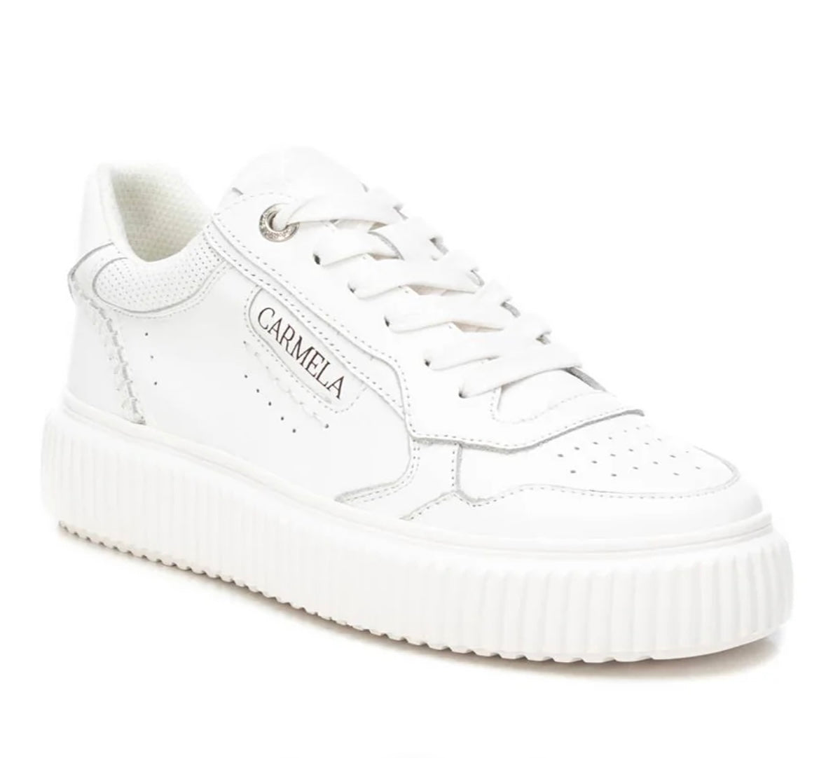 Carmela Ladies White Sneaker