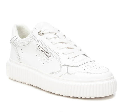 Carmela Ladies White Sneaker