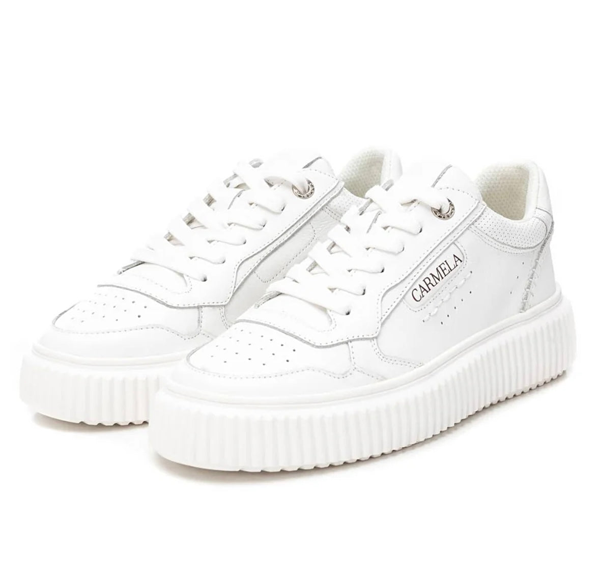 Carmela Ladies White Sneaker
