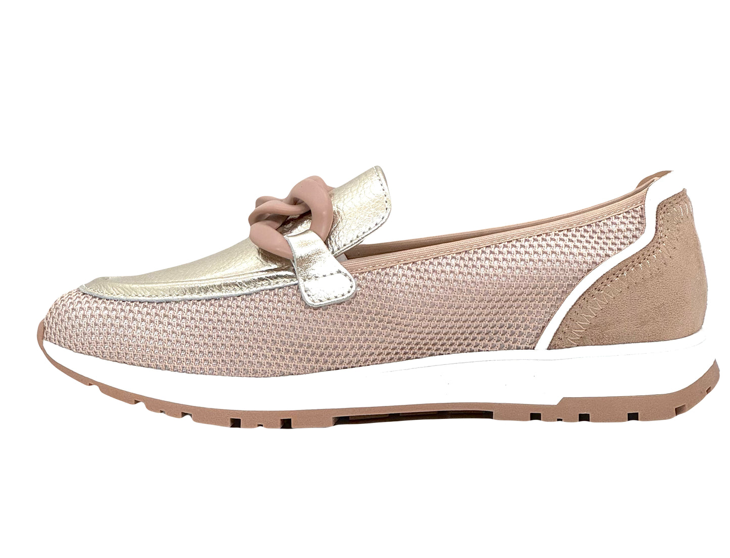 Regarde Le Ciel Eloida-01 Ladies Chain Trim Sporty Loafer
