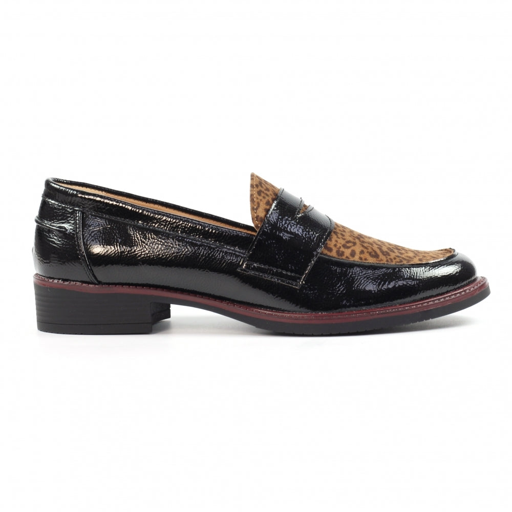 Lunar Titan ladies Animal Print Vamp Loafer