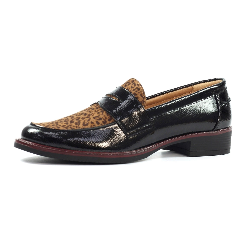 Lunar Titan ladies Animal Print Vamp Loafer