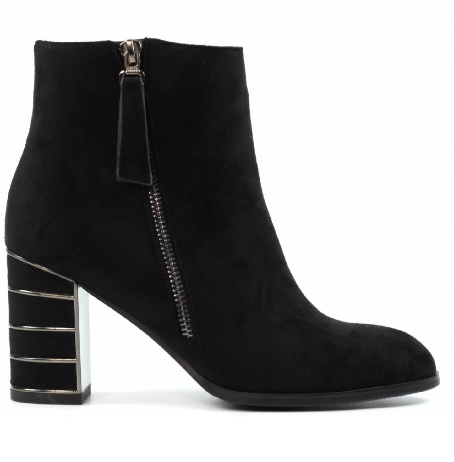 Lunar Switch Ladies Feature Heel Microfibre Ankle Boot