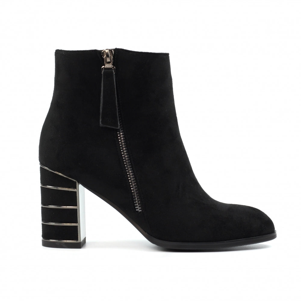 Lunar Switch Ladies Feature Heel Microfibre Ankle Boot
