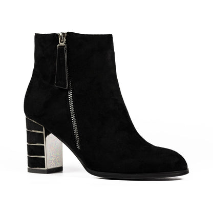 Lunar Switch Ladies Feature Heel Microfibre Ankle Boot