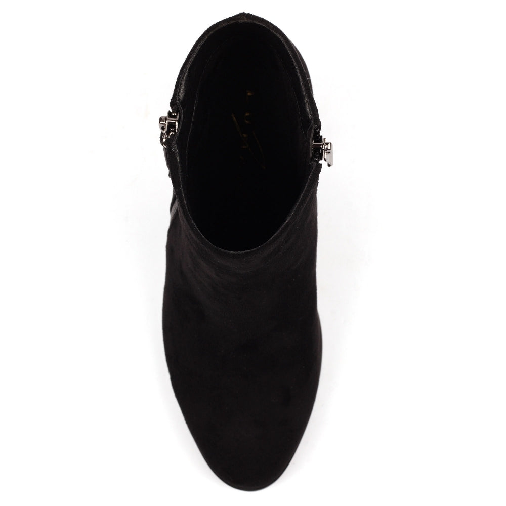 Lunar Switch Ladies Feature Heel Microfibre Ankle Boot