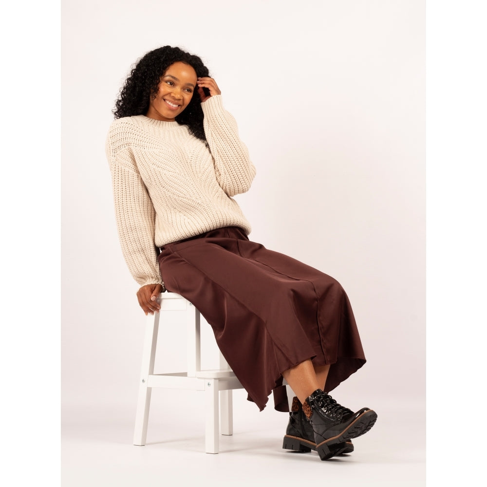 Lunar Bowen Ladies Patent Lace Chunky Sole Ankle Boot