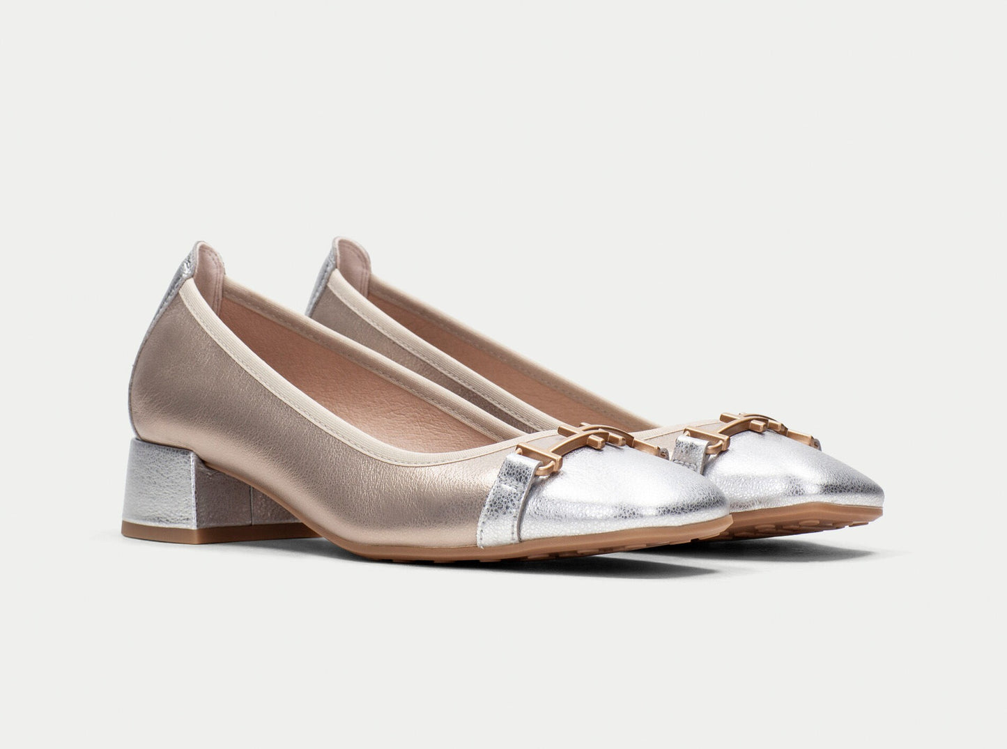 Hispanitas Ladies Block Heel Trim Front Shoe