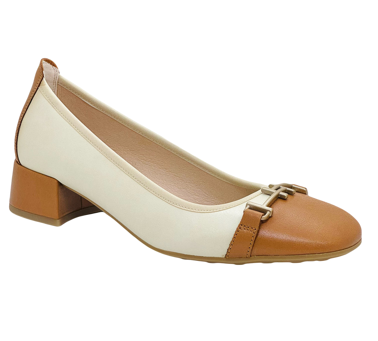 Hispanitas Ladies Block Heel Trim Shoe