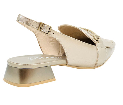 Hispanitas Ladies Sling Back Trim Front Shoe
