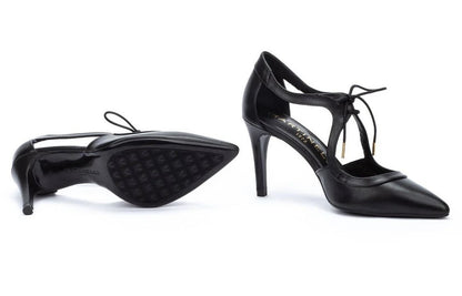 Martinelli Thelma Ladies Slim Heel Tie Detail Court Shoe