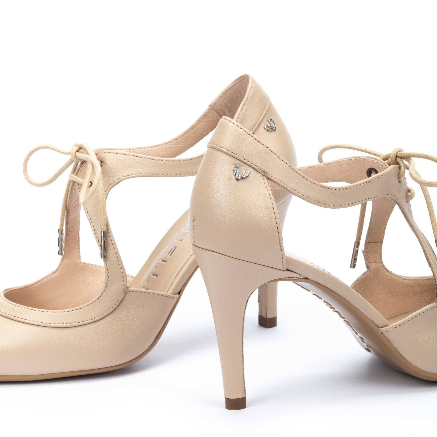 Martinelli Thelma Ladies Slim Heel Tie Detail Court Shoe