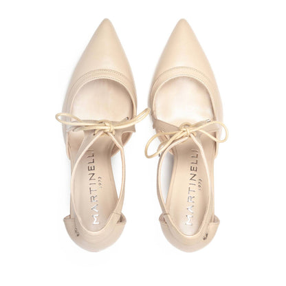 Martinelli Thelma Ladies Slim Heel Tie Detail Court Shoe