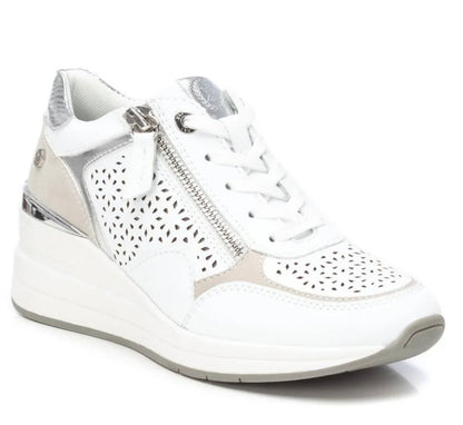 XTI Ladies Wedge Heel Zip Side Sneaker