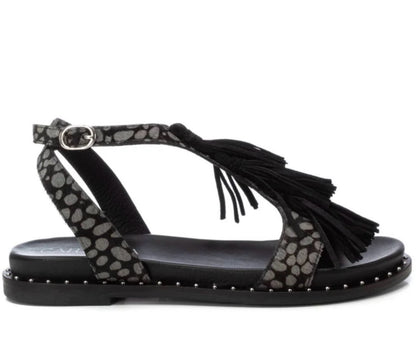 Carmela Ladies Flat Tassel Strap Sandal