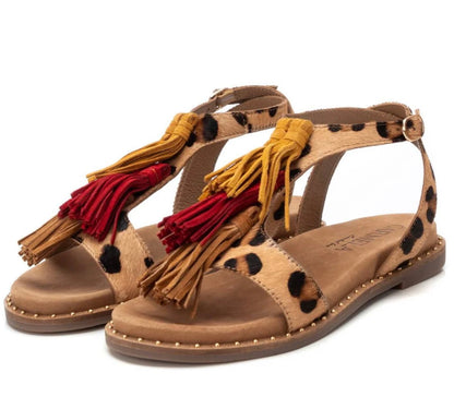 Carmela Ladies Flat Tassel Strap Sandal