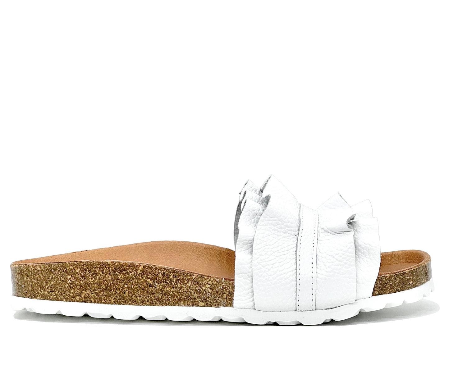 Verbenas Rocio Ladies Ruffle Top Footbed Sandal