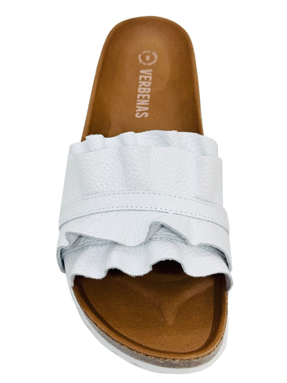 Verbenas Rocio Ladies Ruffle Top Footbed Sandal