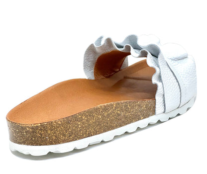 Verbenas Rocio Ladies Ruffle Top Footbed Sandal