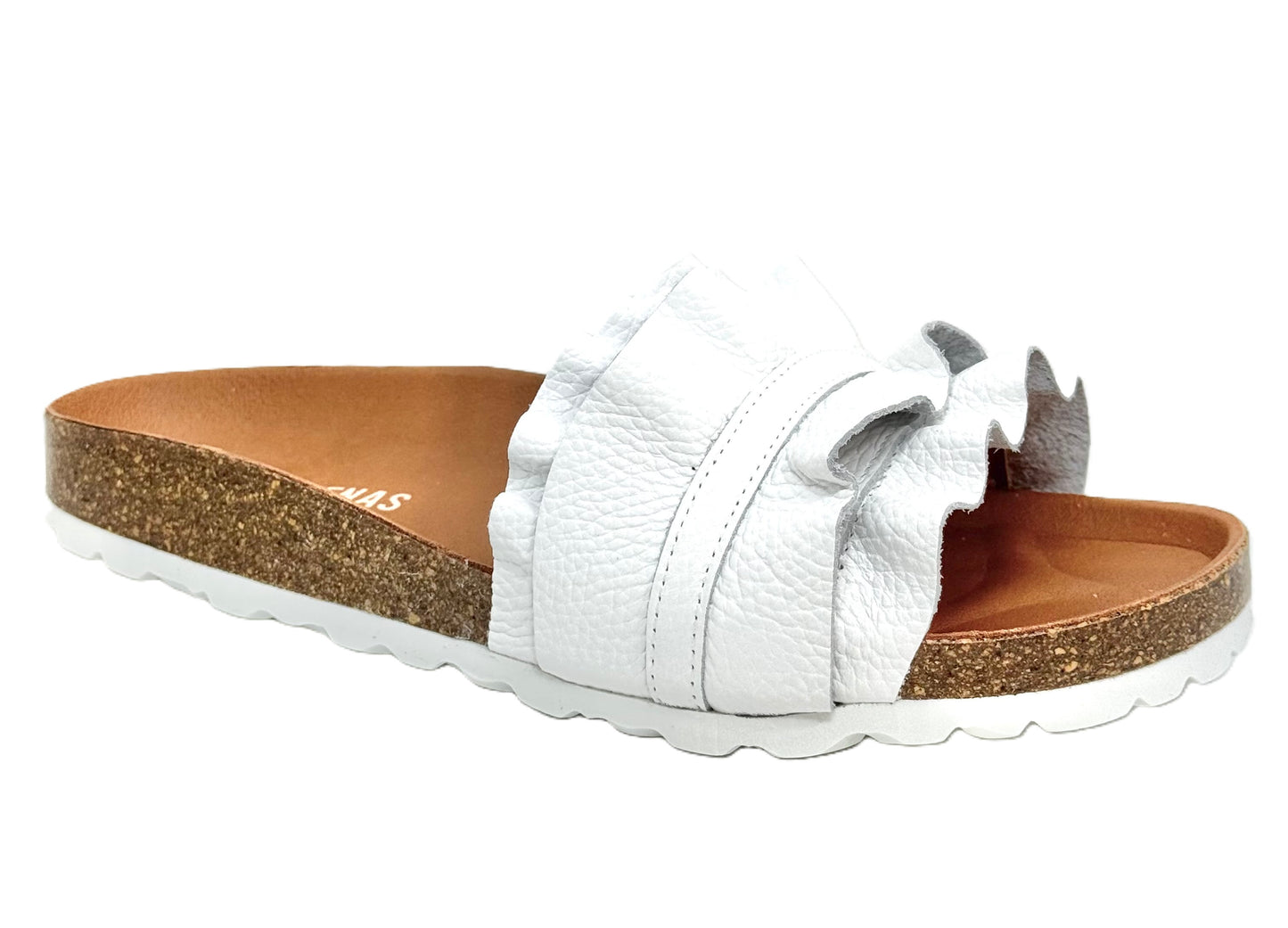 Verbenas Rocio Ladies Ruffle Top Footbed Sandal