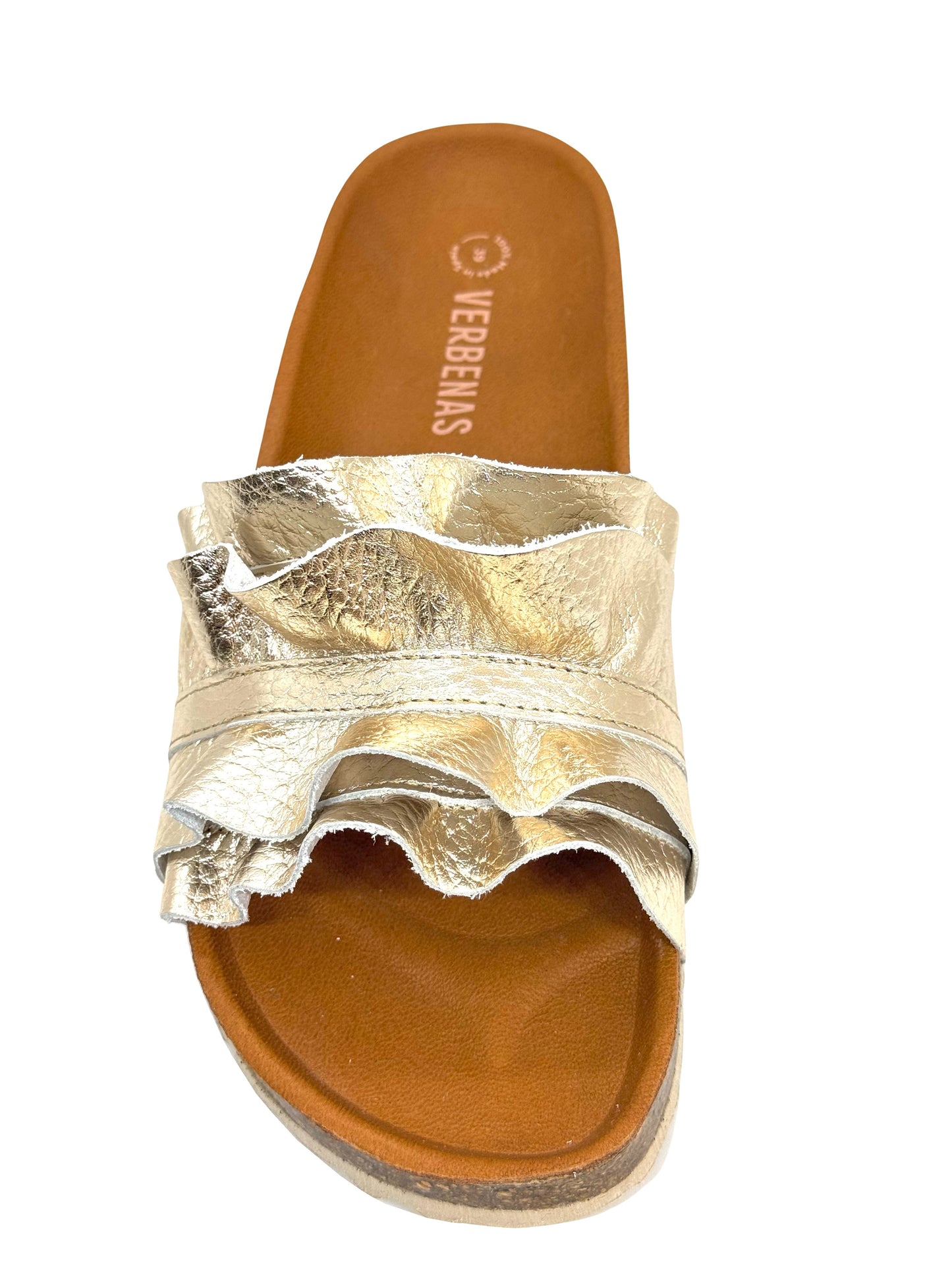 Verbenas Rocio Ladies Ruffle Top Footbed Sandal