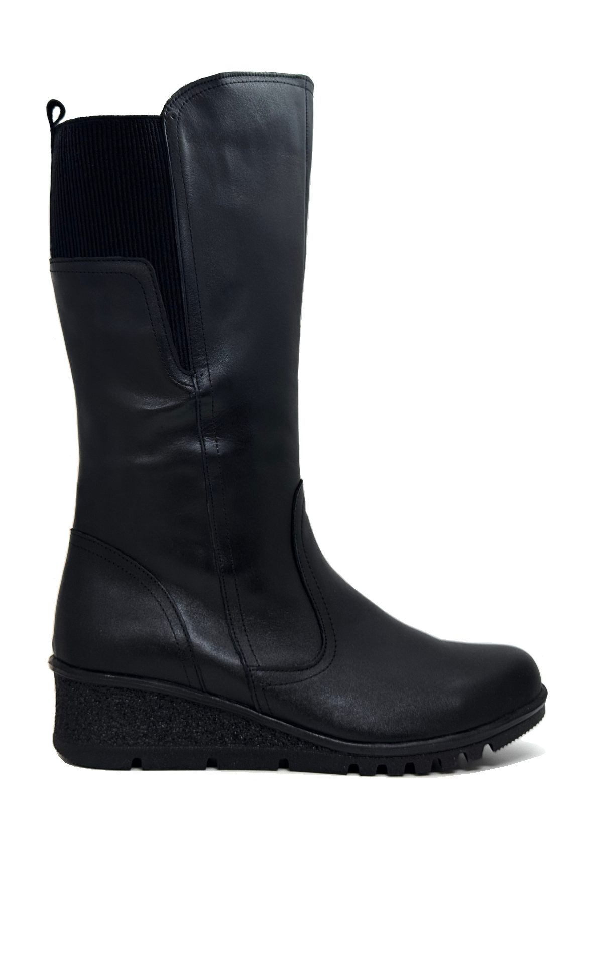 Modella Toulon Ladies Mid Leg Low Wedge Boot