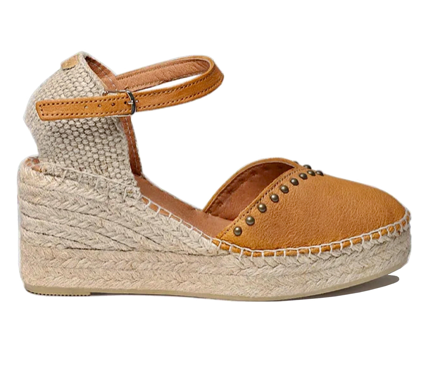 Toni Pons Manilla Ladies Stud Detail Wedge Espadrille