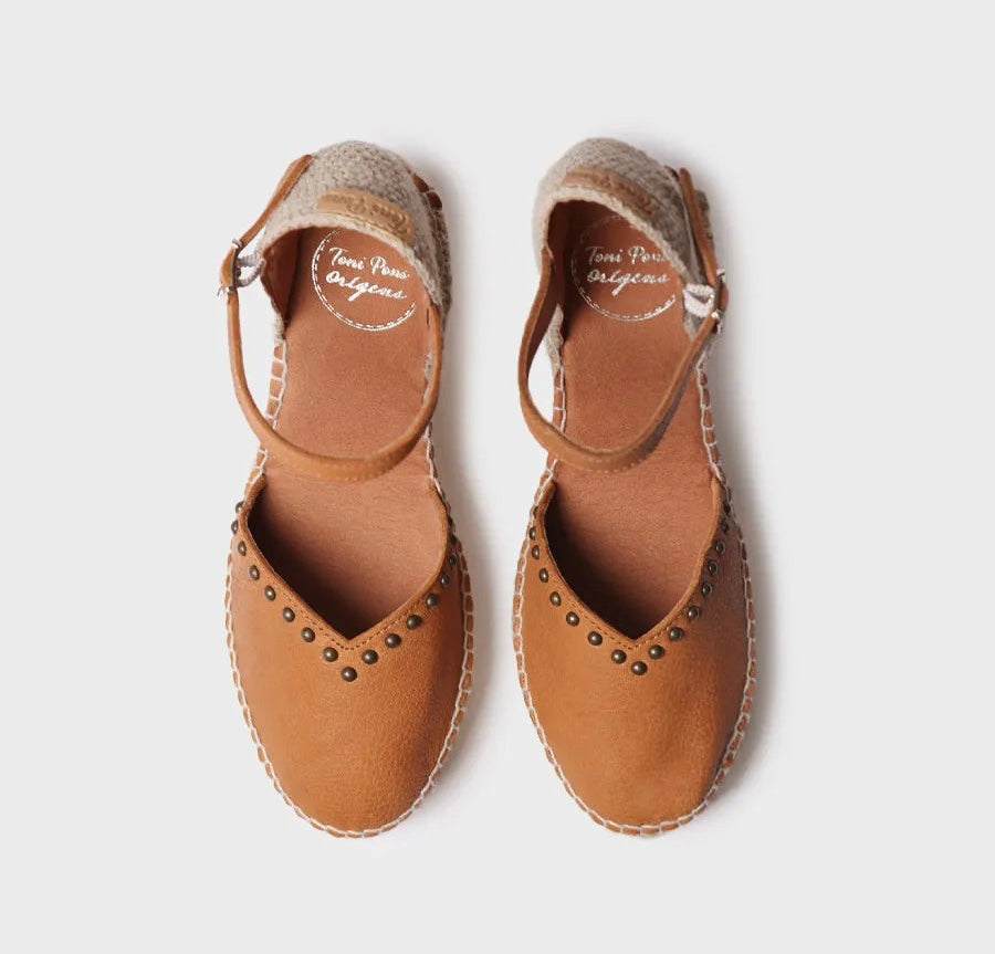 Toni Pons Manilla Ladies Stud Detail Wedge Espadrille