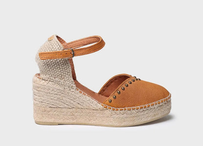 Toni Pons Manilla Ladies Stud Detail Wedge Espadrille